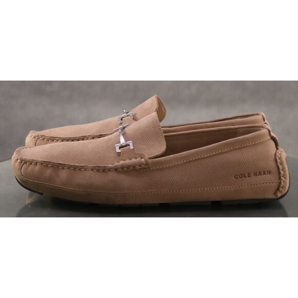 Cole Haan Wyatt Bit Men\'s Driving Loafers Shoes Size 11.5 M Suede Beige C37273 main image 9